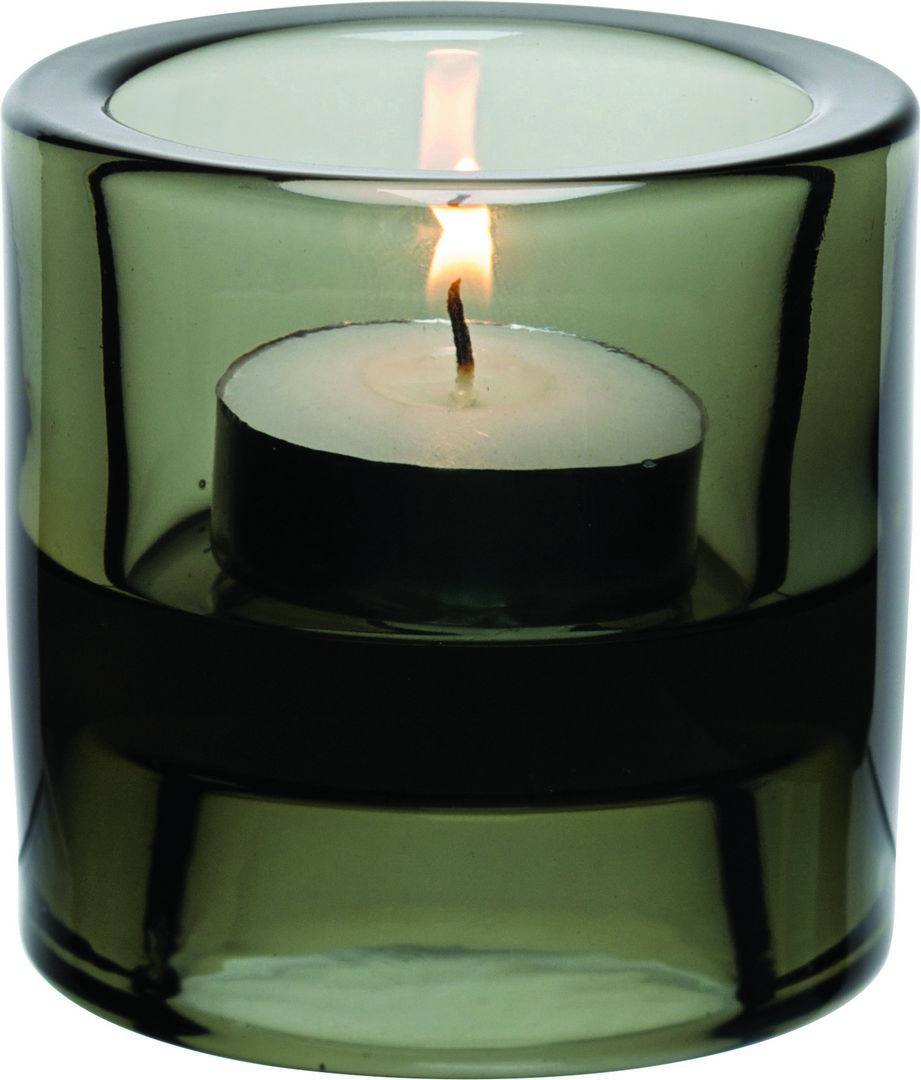 Black Double Ended Tealight Holder 2.75